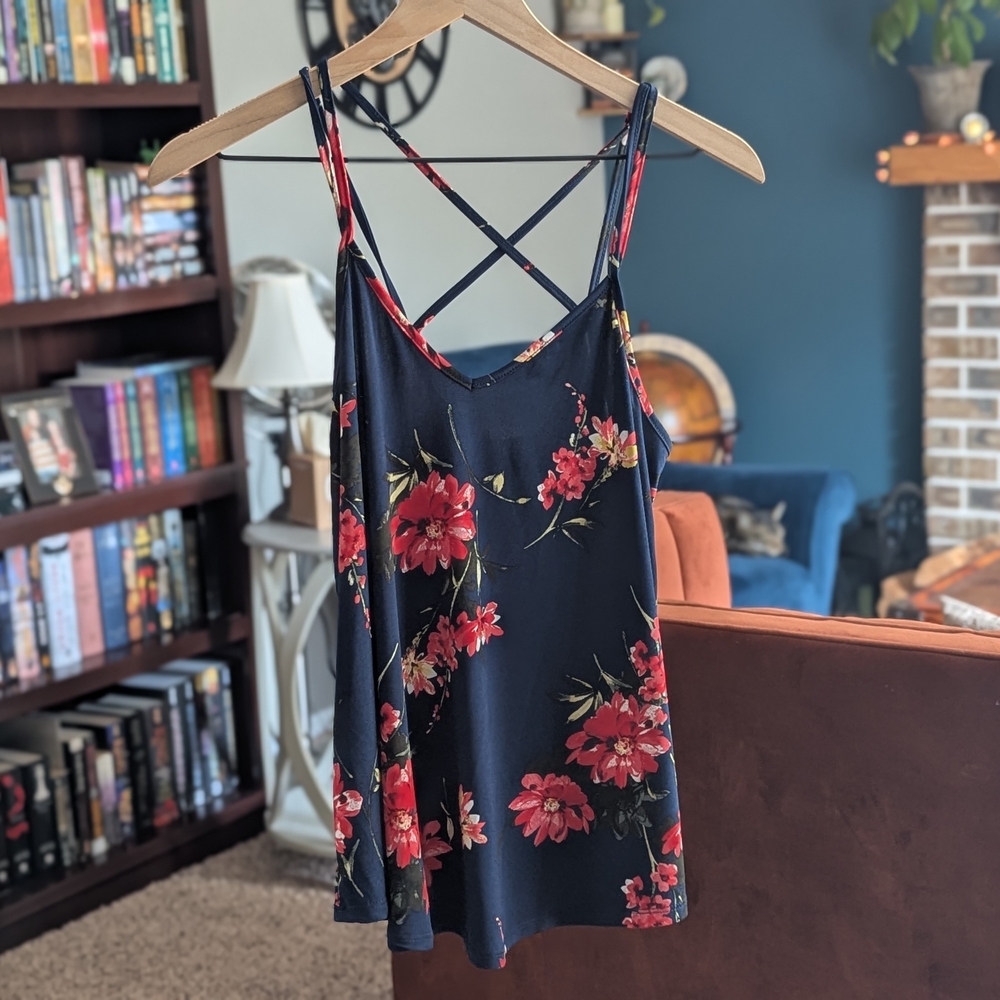 Papermoon Blue Backless Camisole Top